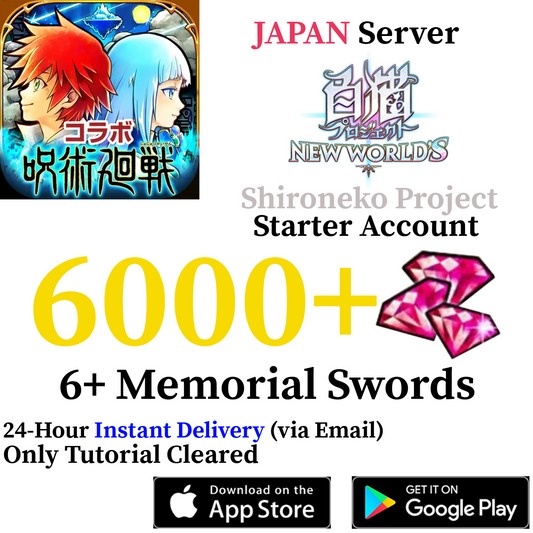 [JP] [INSTANT] 6000+ Gems | Shironeko Project Starter Account
