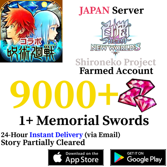 [JP] [INSTANT] 9000+ Gems | Shironeko Project Starter Account