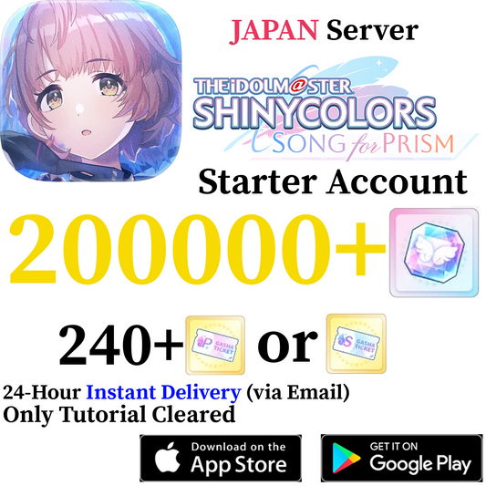 [JP] [INSTANT] 50000-200000+ Gems | Idolmaster Shiny Colors Song for Prism Shanison Shinymas iDOLM@STER Reroll Starter Account