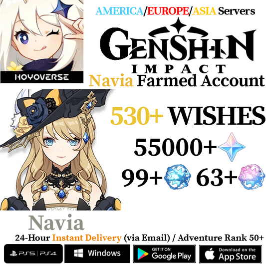 [AMERICA/EUROPE/ASIA] [INSTANT] Navia Genshin Impact Primogems Fates Reroll Account