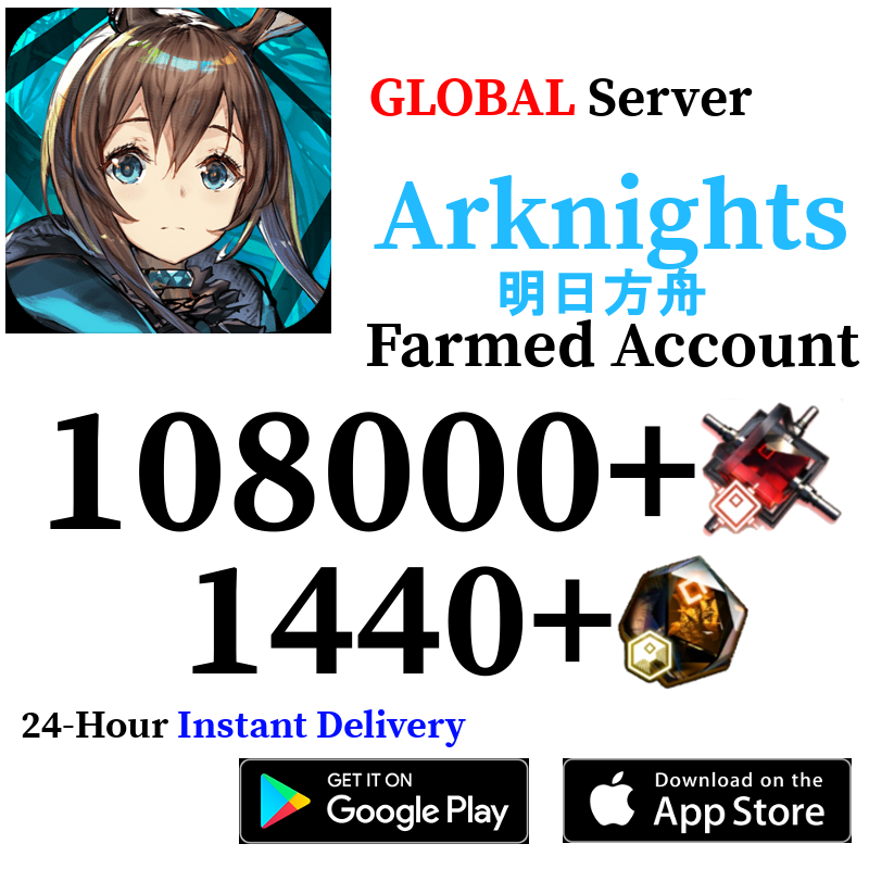 [GLOBAL] [INSTANT] 75000-108000+ Orundum, 100-1440+ Originite Prime | Arknights Farmed Reroll Account