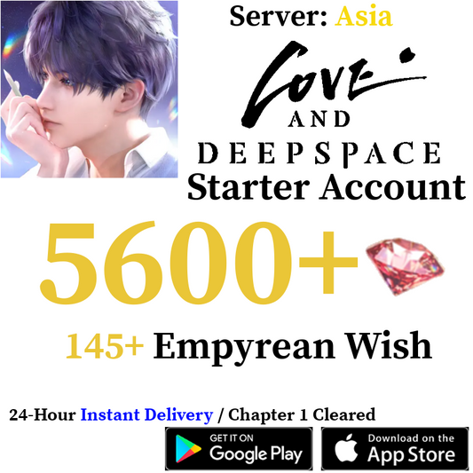 [Global - Asia Server] 5600+ Diamonds | Love and Deepspace Reroll Account