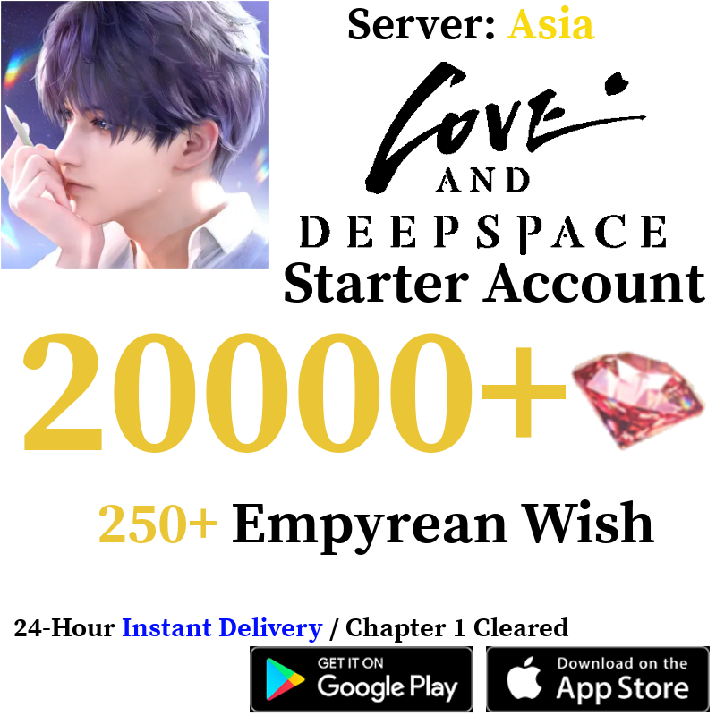 [Global - Asia Server] 22000+ Diamonds | Love and Deepspace Reroll Account