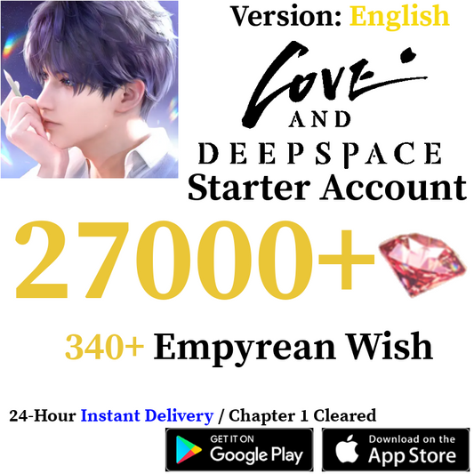 [GLOBAL] [INSTANT] 27000+ Diamonds | Love and Deepspace Reroll Account