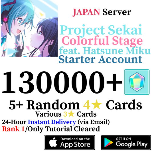 [JP] [INSTANT] 130000+ Gems Project Sekai Colorful Stage ft. Hatsune Miku PJSekai Reroll Account
