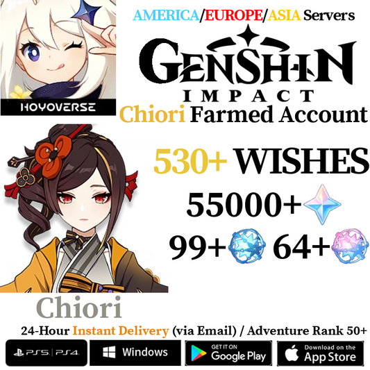 [AMERICA/EUROPE/ASIA] [INSTANT] Chiori Genshin Impact Primogems Fates Reroll Account