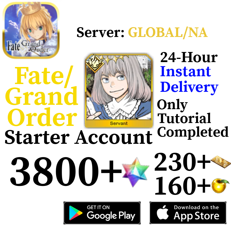 [ENGLISH/GLOBAL/NA][INSTANT] Oberon + 3800+ SQ Fate Grand Order FGO Lv. 1 Starter Reroll Account