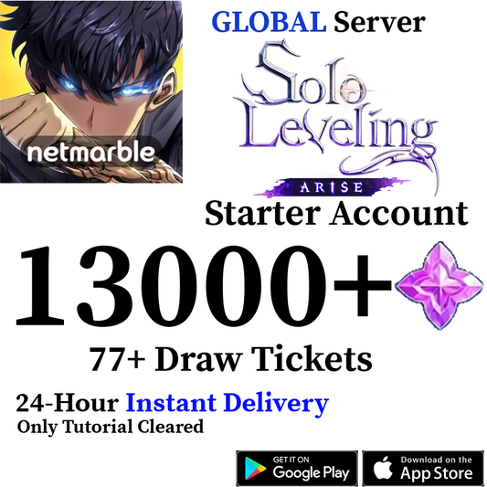 [GLOBAL] [INSTANT] 5000 - 13000+ Essence Stones | Solo Leveling:ARISE Starter Reroll Account
