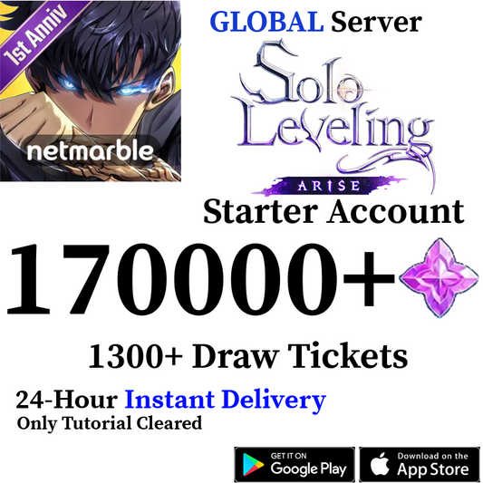 [GLOBAL] [INSTANT] 20000 - 170000+ Essence Stones | Solo Leveling:ARISE Starter Reroll Account