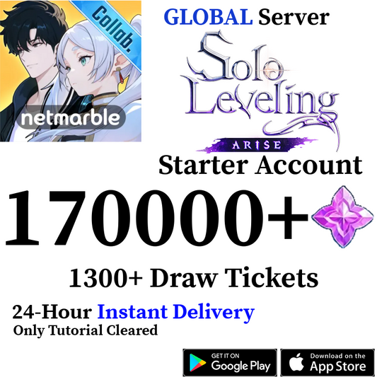 [GLOBAL] [INSTANT] 20000 - 170000+ Essence Stones | Solo Leveling:ARISE Starter Reroll Account