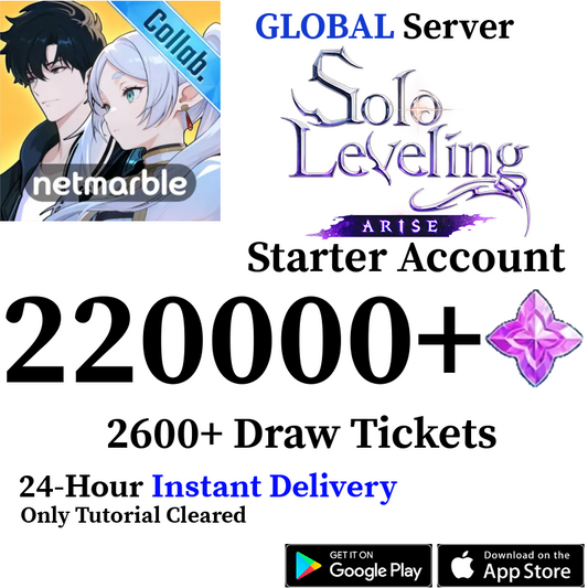 [GLOBAL] [INSTANT] 20000 - 220000+ Essence Stones | Solo Leveling:ARISE Starter Reroll Account