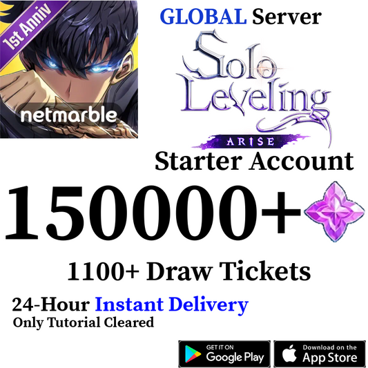 [GLOBAL] [INSTANT] 20000 - 150000+ Essence Stones | Solo Leveling:ARISE Starter Reroll Account