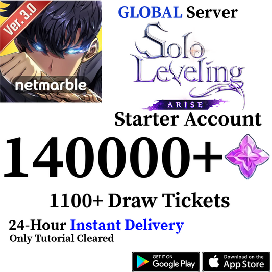 [GLOBAL] [INSTANT] 20000 - 140000+ Essence Stones | Solo Leveling:ARISE Starter Reroll Account