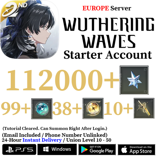 [EUROPE/EU] [INSTANT] 10000-112000+ Astrite, 100+ Tides Iuno Augusta Phrolova Cartethyia Lupa Cantarella Wuthering Waves Starter Reroll Account
