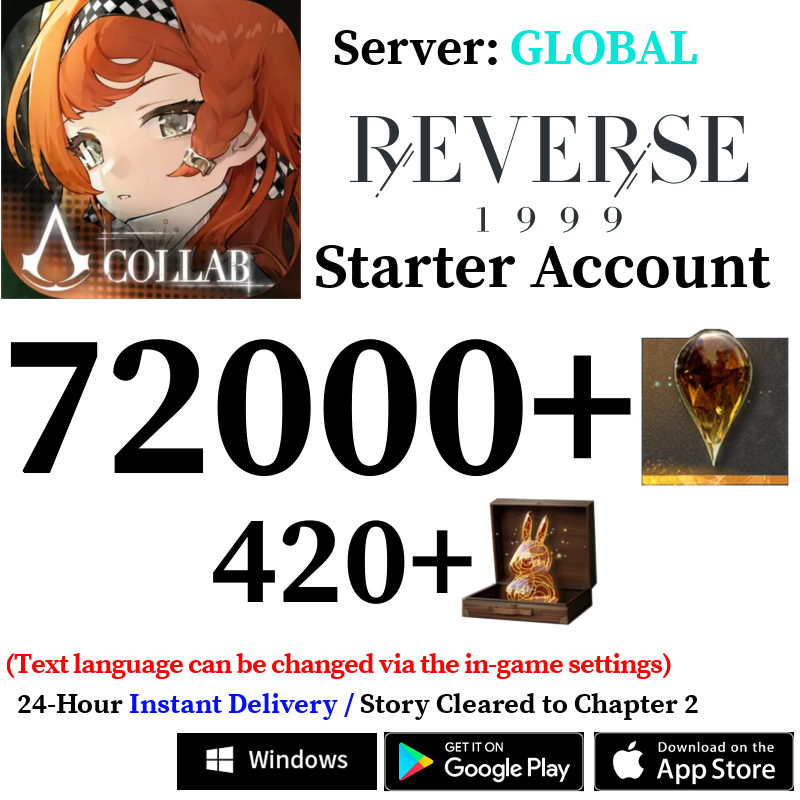 [GLOBAL] [INSTANT] 25000 - 72000+ Gems | Reverse: 1999 Reroll Account