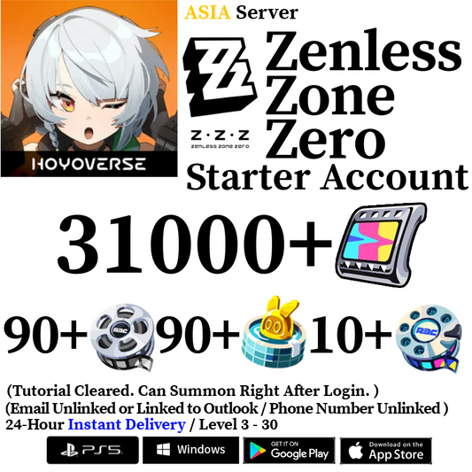 [ASIA] [INSTANT] 31000+ Polychrome, 100+ Master Tape Zenless Zone Zero Starter Reroll Account