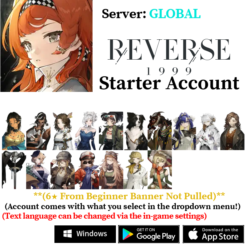 [GLOBAL] 6⭐ Characters Selection Combo | Reverse: 1999 Starter Account