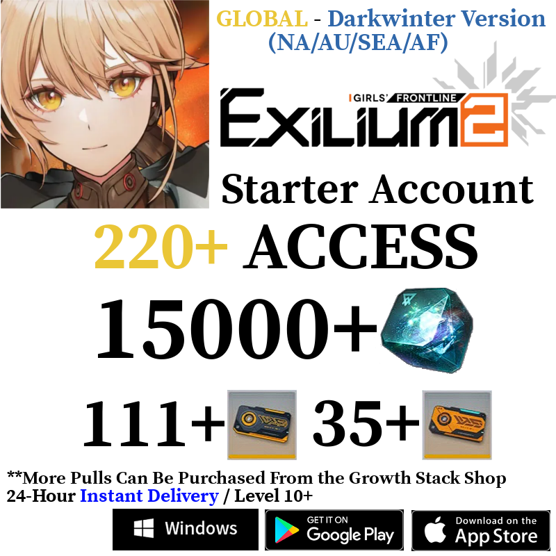[Darkwinter - AMERICA + Other Regions] [INSTANT] 15000+ Collapse Piece | GFL2 GIRLS' FRONTLINE 2: EXILIUM Starter Reroll Account