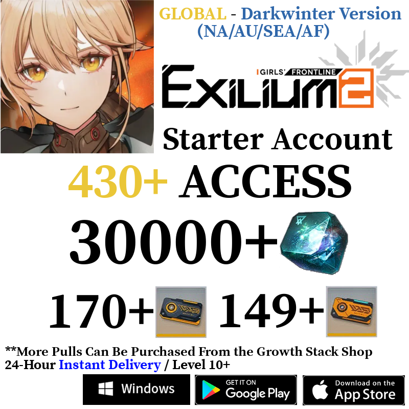 [Darkwinter - AMERICA + Other Regions] [INSTANT] 15000-30000+ Collapse Piece | GFL2 GIRLS' FRONTLINE 2: EXILIUM Starter Reroll Account