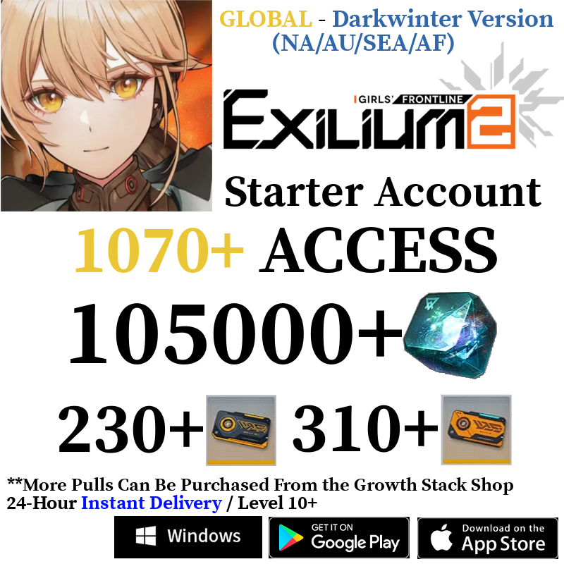 [Darkwinter - AMERICA + Other Regions] [INSTANT] 15000-105000+ Collapse Piece | GFL2 GIRLS' FRONTLINE 2: EXILIUM Starter Reroll Account