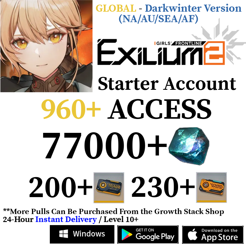 [Darkwinter - AMERICA + Other Regions] [INSTANT] 15000-77000+ Collapse Piece | GFL2 GIRLS' FRONTLINE 2: EXILIUM Starter Reroll Account