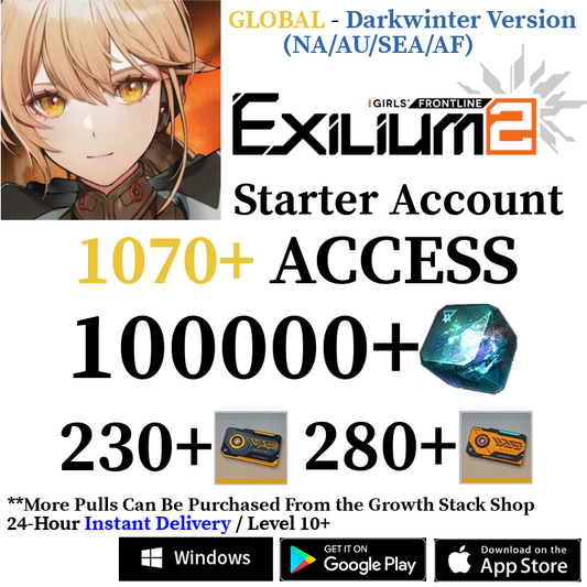 [Darkwinter - AMERICA + Other Regions] [INSTANT] 15000-100000+ Collapse Piece | GFL2 GIRLS' FRONTLINE 2: EXILIUM Starter Reroll Account