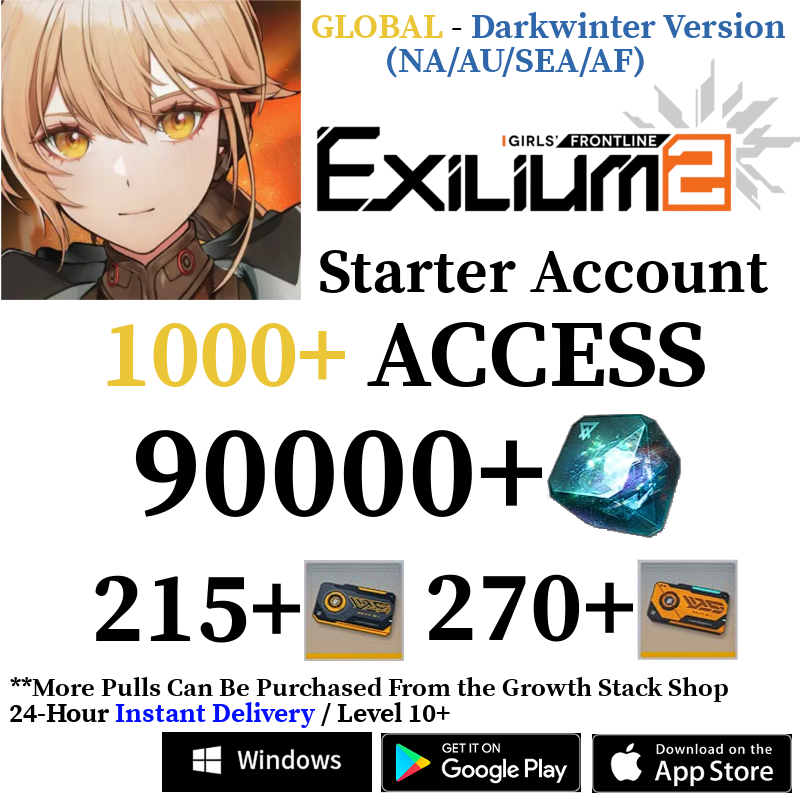 [Darkwinter - AMERICA + Other Regions] [INSTANT] 15000-90000+ Collapse Piece | GFL2 GIRLS' FRONTLINE 2: EXILIUM Starter Reroll Account