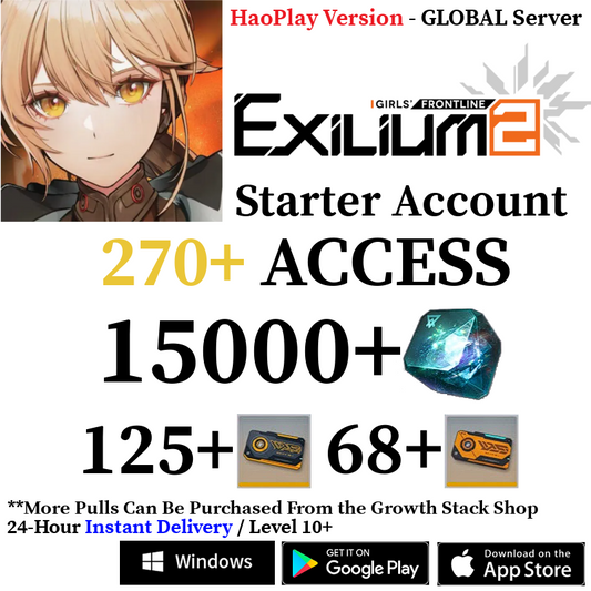 [HaoPlay - GLOBAL Server] [INSTANT] 15000+ Collapse Piece | GFL2 GIRLS' FRONTLINE 2: EXILIUM Starter Reroll Account