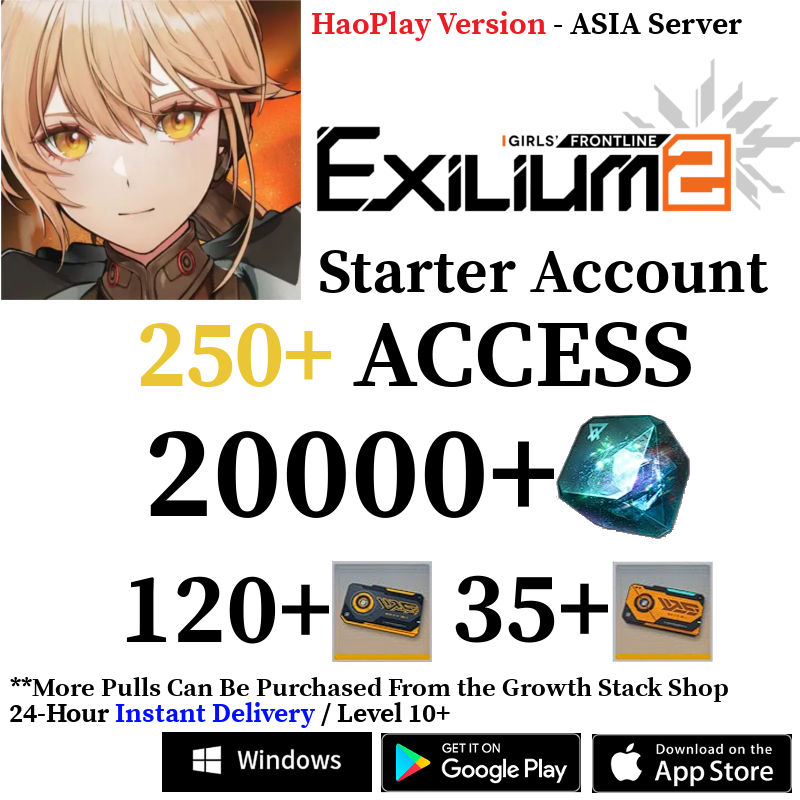 [HaoPlay - ASIA Server] [INSTANT] 14000-20000+ Collapse Piece | GFL2 GIRLS' FRONTLINE 2: EXILIUM Starter Reroll Account