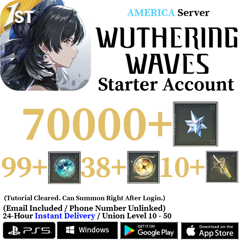 [AMERICA/NA] [INSTANT] 9000-70000+ Astrite, 100+ Tides Phrolova Lupa Carthethiya Cantarella Wuthering Waves Starter Reroll Account