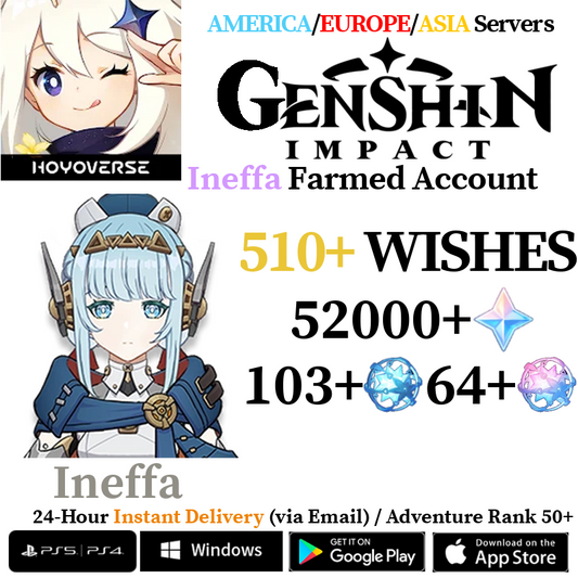 [AMERICA/EUROPE/ASIA] [INSTANT] Ineffa Genshin Impact Primogems Fates Reroll Account