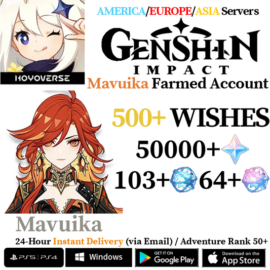 [AMERICA/EUROPE/ASIA] [INSTANT] Mavuika Genshin Impact Primogems Fates Reroll Account