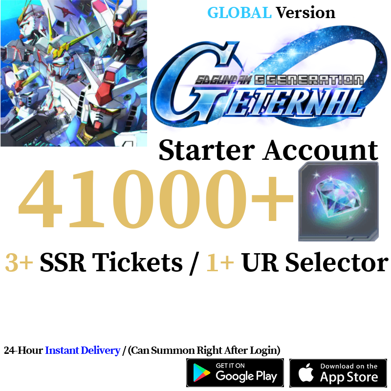 [GLOBAL] [INSTANT] (BUY 2 GET 3) 12000-41000+ Diamonds | SD Gundam G Generation ETERNAL Starter Reroll Account