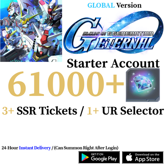 [GLOBAL] [INSTANT] (BUY 2 GET 3) 22000-61000+ Diamonds | SD Gundam G Generation ETERNAL Starter Reroll Account