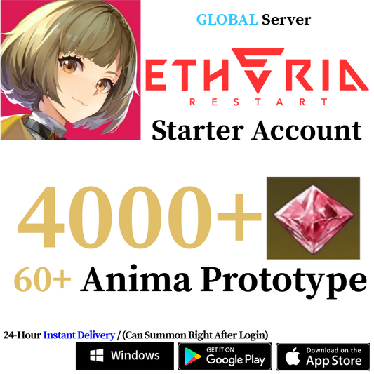 [GLOBAL] [INSTANT] (BUY 2 GET 3) 3000-4000+ Gems, 50+ Summon Tickets | Etheria: Restart Starter Reroll Account