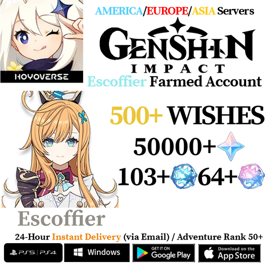[AMERICA/EUROPE/ASIA] [INSTANT] Escoffier Genshin Impact Primogems Fates Reroll Account