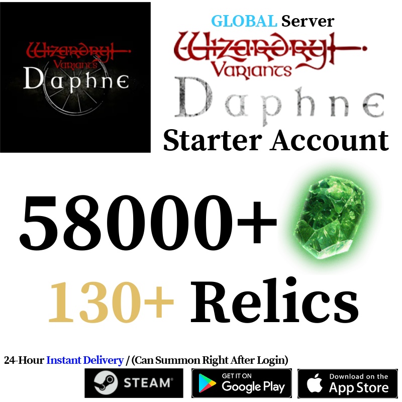 [GLOBAL] [INSTANT] 45000-58000+ Gems, 130+ Relics | Wizardry Variants Daphne Starter Account