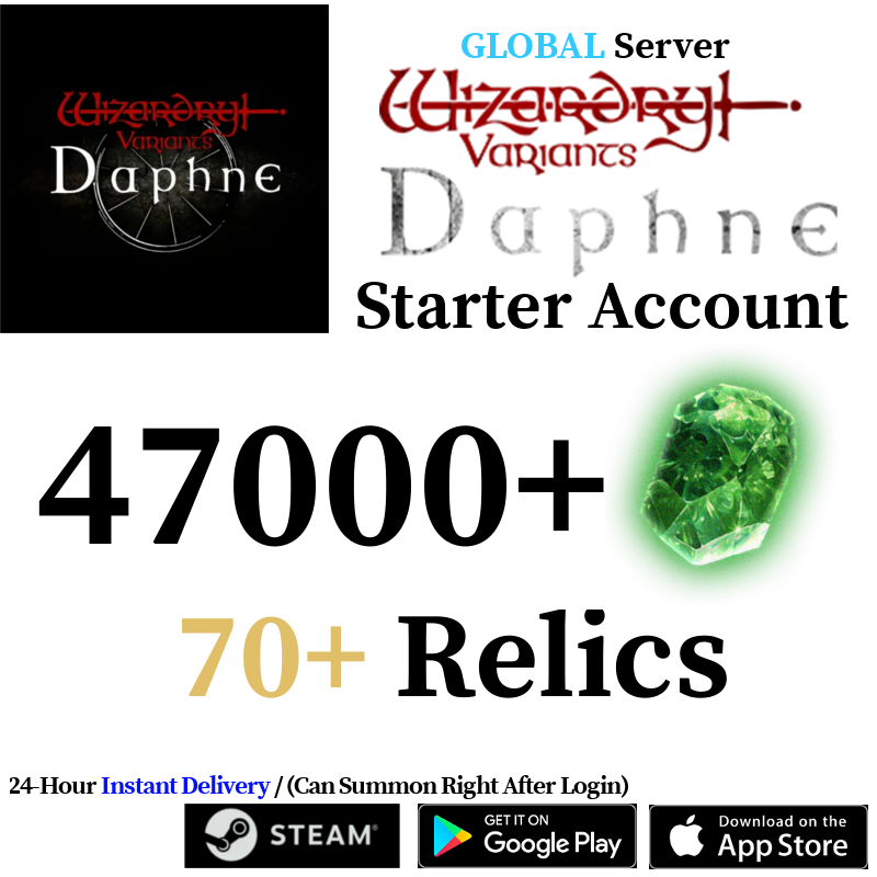 [GLOBAL] [INSTANT] 35000-47000+ Gems, 70+ Relics | Wizardry Variants Daphne Starter Account