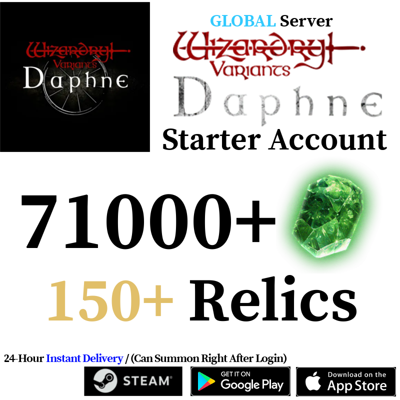 [GLOBAL] [INSTANT] 45000-71000+ Gems, 150+ Relics | Wizardry Variants Daphne Starter Account