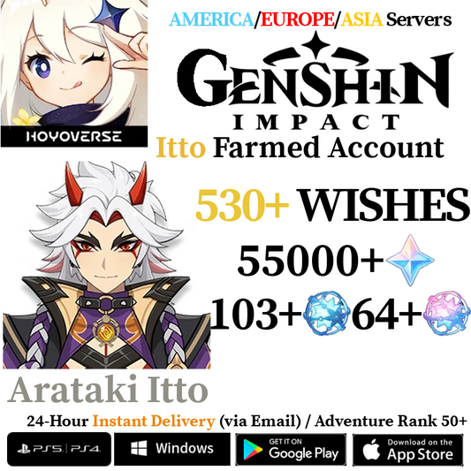 [AMERICA/EUROPE/ASIA] [INSTANT] Itto Genshin Impact Primogems Fates Reroll Account