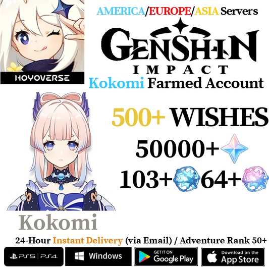 [AMERICA/EUROPE/ASIA] [INSTANT] Kokomi Genshin Impact Primogems Fates Reroll Account