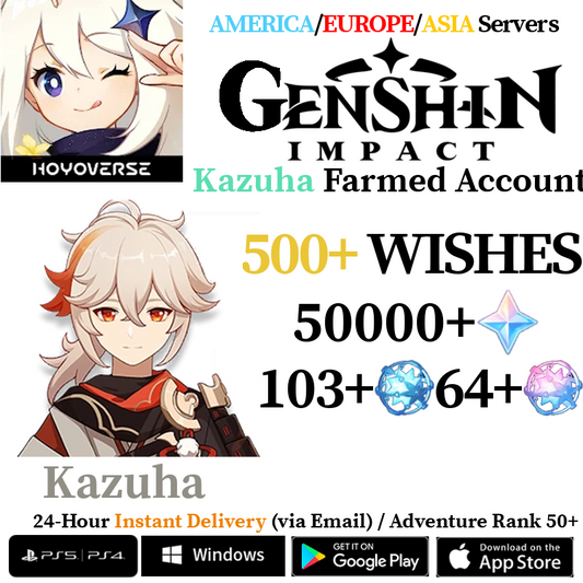 [AMERICA/EUROPE/ASIA] [INSTANT] Kazuha Genshin Impact Primogems Fates Reroll Account