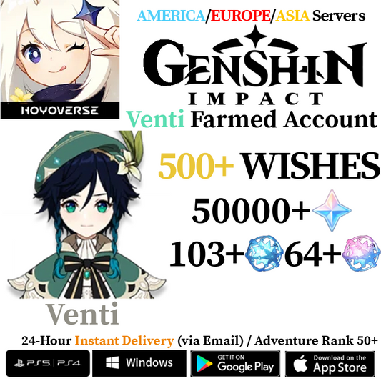 [AMERICA/EUROPE/ASIA] [INSTANT] Venti Genshin Impact Primogems Fates Reroll Account