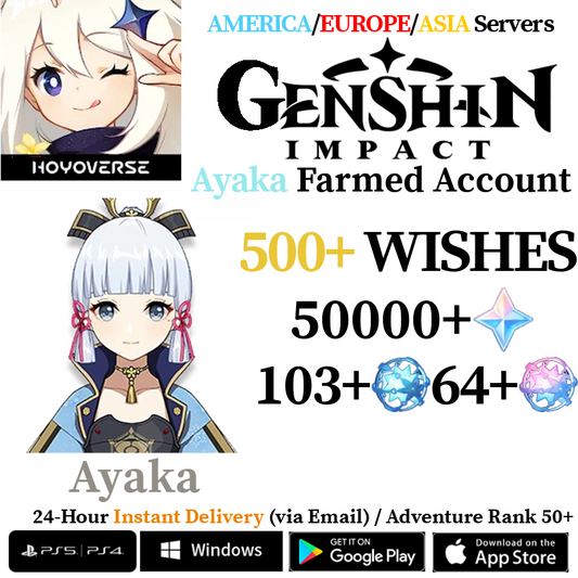 [AMERICA/EUROPE/ASIA] [INSTANT] Ayaka Genshin Impact Primogems Fates Reroll Account