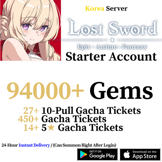 [KOREA] [INSTANT] 30000-100000+ Gems | Lost Sword Starter Reroll Account