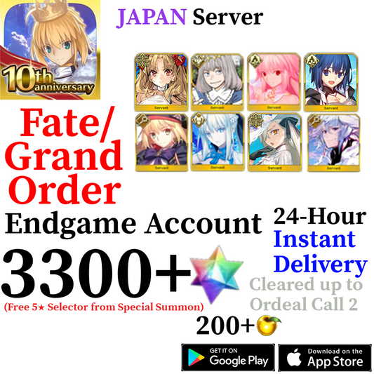 [JP] [INSTANT] Space Ereshkigal + Morgan + Ciel + U-Olga Marie + Arcueid + Oberon + Castoria + 3300+ SQ Fate Grand Order FGO Quartz Account