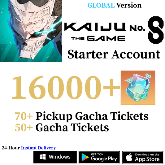 [GLOBAL] [INSTANT] 13000-16000+ Crystals | Kaiju No. 8 The Game Starter Reroll Account