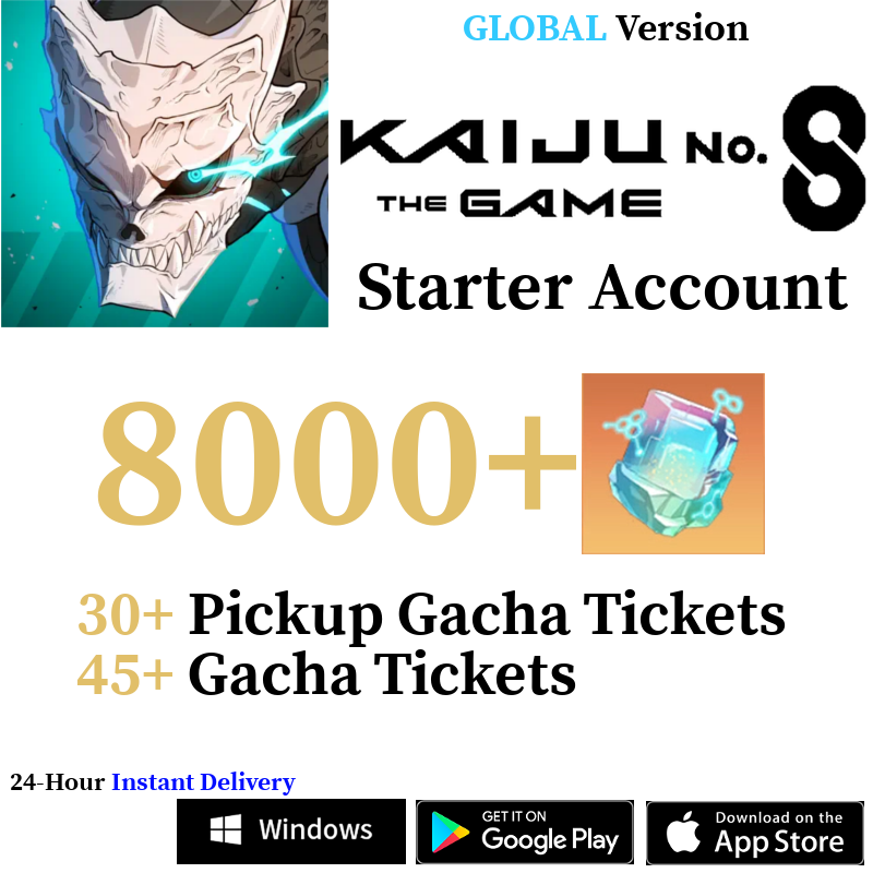 [GLOBAL] [INSTANT] 8500+ Crystals | Kaiju No. 8 The Game Starter Reroll Account