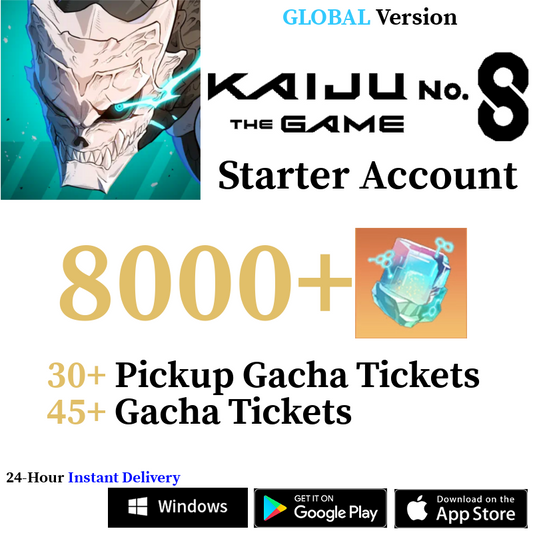 [GLOBAL] [INSTANT] 8000+ Crystals | Kaiju No. 8 The Game Starter Reroll Account