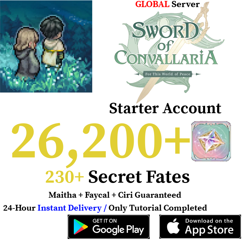 [GLOBAL] [INSTANT] 26200+ Gems, 220+ Fates | Sword of Convallaria Starter Reroll Account